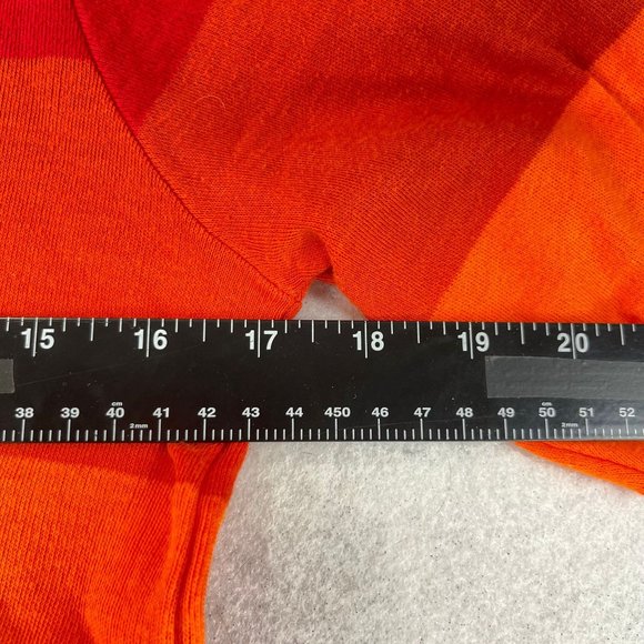 Vintage TAN GUIDICELLI Women EU40 USL Red Striped Deep V-Neck Short Sleeve Shirt - Picture 7 of 8